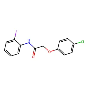2-(4-chlorophenoxy)-N-(2-iodophenyl)acetamide structure