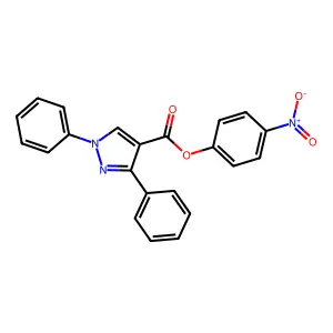4-nitrophenyl 1,3-diphenyl-1H-pyrazole-4-carboxylate structure