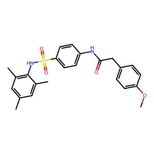 N-{4-[(mesitylamino)sulfonyl]phenyl}-2-(4-methoxyphenyl)acetamide structure