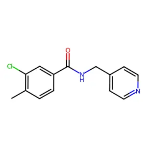3-chloro-4-methyl-N-(pyridin-4-ylmethyl)benzamide structure