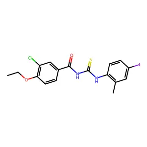 3-chloro-4-ethoxy-N-[(4-iodo-2-methylphenyl)carbamothioyl]benzamide structure