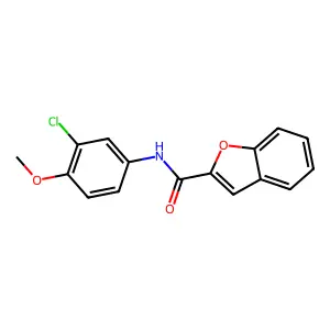 N-(3-chloro-4-methoxyphenyl)-1-benzofuran-2-carboxamide structure