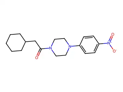 2-Cyclohexyl-1-[4-(4-nitrophenyl)piperazin-1-yl]ethanone structure