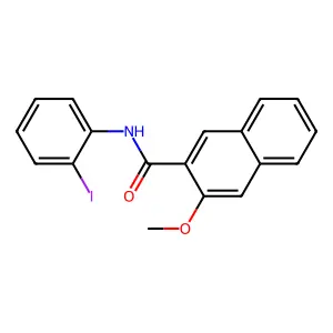 N-(2-iodophenyl)-3-methoxynaphthalene-2-carboxamide structure