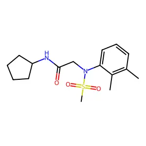 N-cyclopentyl-2-(2,3-dimethyl-N-methylsulfonylanilino)acetamide structure