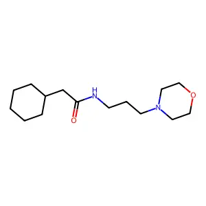 2-cyclohexyl-N-(3-morpholin-4-ylpropyl)acetamide structure