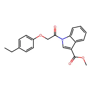 Methyl 1-(2-(4-ethylphenoxy)acetyl)-1H-indole-3-carboxylate structure