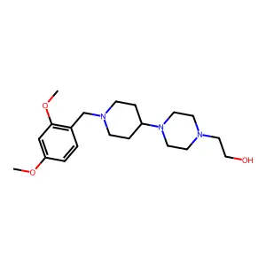 2-[4-[1-[(2,4-Dimethoxyphenyl)methyl]piperidin-4-yl]piperazin-1-yl]ethanol structure