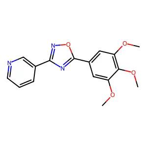 3-[5-(3,4,5-Trimethoxyphenyl)-1,2,4-oxadiazol-3-yl]pyridine structure