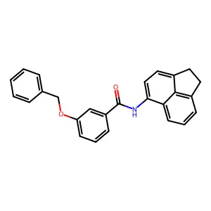 N-(1,2-dihydroacenaphthylen-5-yl)-3-phenylmethoxybenzamide structure