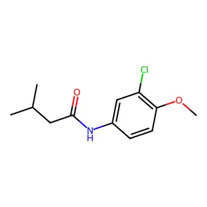 N-(3-chloro-4-methoxyphenyl)-3-methylbutanamide structure