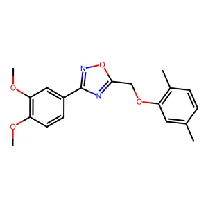 3-(3,4-Dimethoxyphenyl)-5-[(2,5-dimethylphenoxy)methyl]-1,2,4-oxadiazole structure