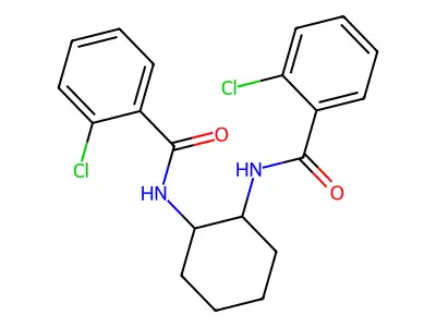 2-chloro-N-[2-[(2-chlorobenzoyl)amino]cyclohexyl]benzamide structure