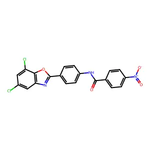 N-[4-(5,7-dichloro-1,3-benzoxazol-2-yl)phenyl]-4-nitrobenzamide structure