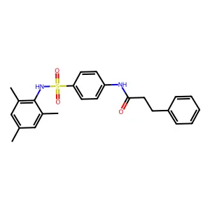 N-{4-[(mesitylamino)sulfonyl]phenyl}-3-phenylpropanamide structure