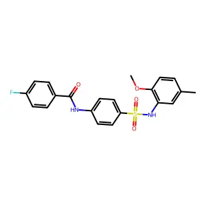 4-fluoro-N-{4-[(2-methoxy-5-methylphenyl)sulfamoyl]phenyl}benzamide structure