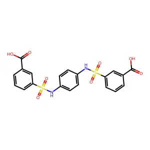 3-[[4-[(3-Carboxyphenyl)sulfonylamino]phenyl]sulfamoyl]benzoic acid structure