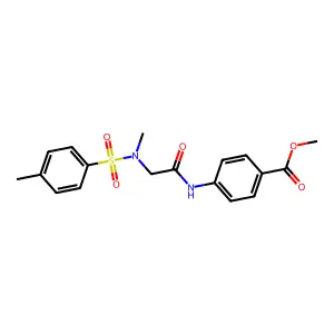 methyl 4-({N-methyl-N-[(4-methylphenyl)sulfonyl]glycyl}amino)benzoate structure