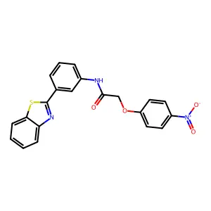 N-[3-(1,3-benzothiazol-2-yl)phenyl]-2-(4-nitrophenoxy)acetamide structure