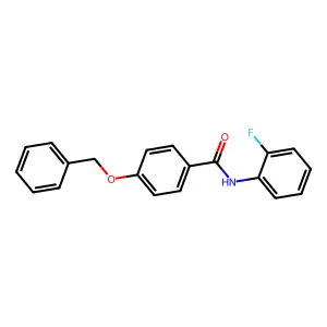 N-(2-fluorophenyl)-4-phenylmethoxybenzamide structure