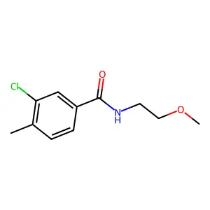 3-chloro-N-(2-methoxyethyl)-4-methylbenzamide structure