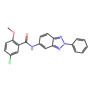 5-chloro-2-methoxy-N-(2-phenylbenzotriazol-5-yl)benzamide structure