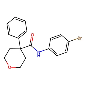N-(4-bromophenyl)-4-phenyltetrahydro-2H-pyran-4-carboxamide structure