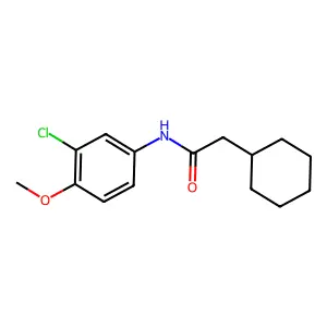 N-(3-氯-4-甲氧基苯基)-2-环己基乙酰胺 structure