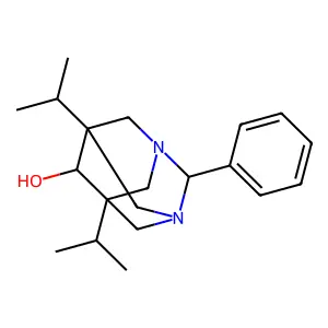 5,7-Diisopropyl-2-phenyl-1,3-diazaadamantan-6-ol structure
