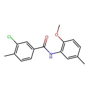 3-chloro-N-(2-methoxy-5-methylphenyl)-4-methylbenzamide structure