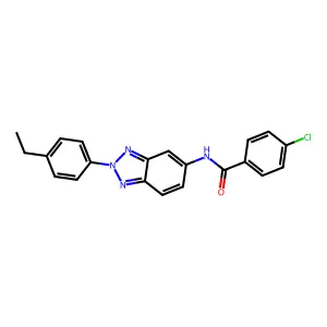 4-chloro-N-[2-(4-ethylphenyl)benzotriazol-5-yl]benzamide structure