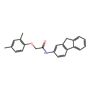 2-(2,4-dimethylphenoxy)-N-(9H-fluoren-2-yl)acetamide structure