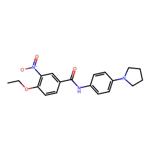 4-ethoxy-3-nitro-N-(4-pyrrolidin-1-ylphenyl)benzamide structure