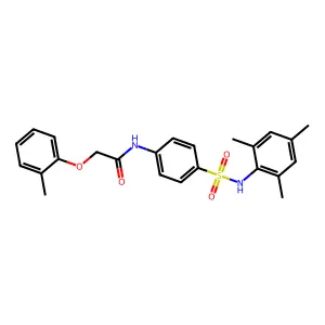 N-{4-[(mesitylamino)sulfonyl]phenyl}-2-(2-methylphenoxy)acetamide structure
