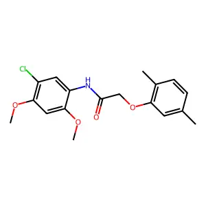 N-(5-chloro-2,4-dimethoxyphenyl)-2-(2,5-dimethylphenoxy)acetamide structure