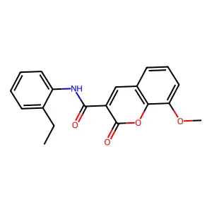 N-(2-ethylphenyl)-8-methoxy-2-oxo-2H-chromene-3-carboxamide structure
