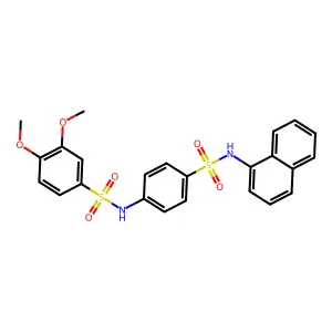 3,4-dimethoxy-N-[4-(naphthalen-1-ylsulfamoyl)phenyl]benzenesulfonamide structure
