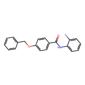 N-(2-iodophenyl)-4-phenylmethoxybenzamide structure