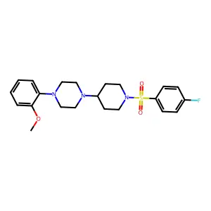 1-[1-(4-Fluorophenyl)sulfonylpiperidin-4-yl]-4-(2-methoxyphenyl)piperazine structure