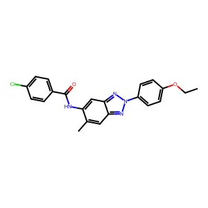 4-chloro-N-[2-(4-ethoxyphenyl)-6-methylbenzotriazol-5-yl]benzamide structure