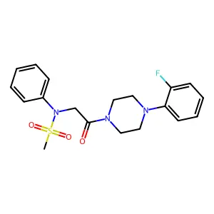 N-{2-[4-(2-fluorophenyl)piperazin-1-yl]-2-oxoethyl}-N-phenylmethanesulfonamide structure
