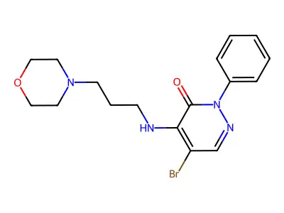 5-Bromo-4-(3-morpholin-4-ylpropylamino)-2-phenylpyridazin-3-one structure