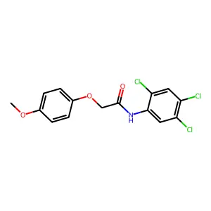 2-(4-methoxyphenoxy)-N-(2,4,5-trichlorophenyl)acetamide structure