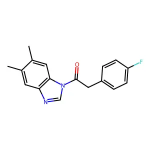 1-(5,6-Dimethylbenzimidazol-1-yl)-2-(4-fluorophenyl)ethanone structure