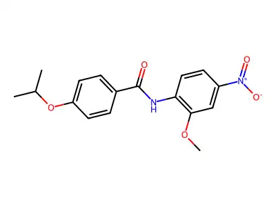 4-isopropoxy-N-(2-methoxy-4-nitrophenyl)benzamide structure