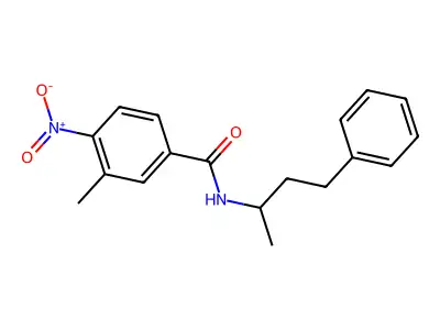 3-methyl-4-nitro-N-(4-phenylbutan-2-yl)benzamide structure