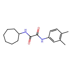 N-cycloheptyl-N'-(3,4-dimethylphenyl)ethanediamide structure