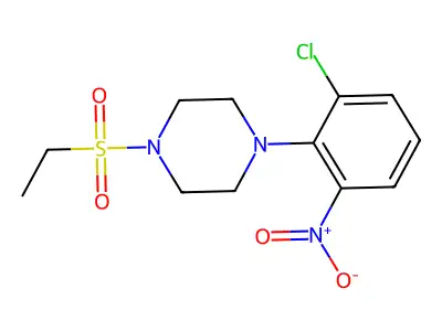 1-(2-Chloro-6-nitrophenyl)-4-(ethylsulfonyl)piperazine structure