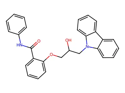2-(3-carbazol-9-yl-2-hydroxypropoxy)-N-phenylbenzamide structure