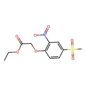 Ethyl 2-(4-methanesulfonyl-2-nitrophenoxy)acetate structure